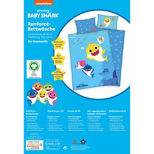 Babybeddengoed Baby Shark katoen - blauw