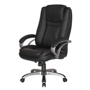 Fauteuil de bureau Roynac Imitation cuir / Matière plastique - Noir / Argenté