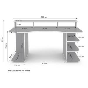 Schreibtisch Crosswoods Schwarz / Weiß