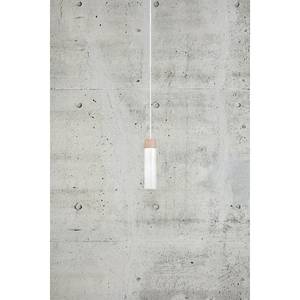 Suspension Tilo II Acier / Chêne massif - 1 ampoule