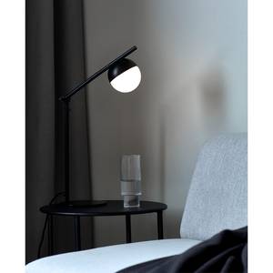Tafellamp Contina opaalglas/staal - 1 lichtbron - Zwart