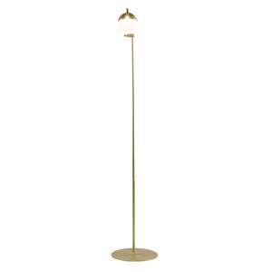 Lampadaire Contina Verre opalin / Acier - 1 ampoule - Laiton