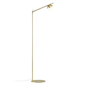 Lampadaire Contina Verre opalin / Acier - 1 ampoule - Laiton