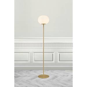 Lampadaire Alton I Verre opalin / Acier - 1 ampoule