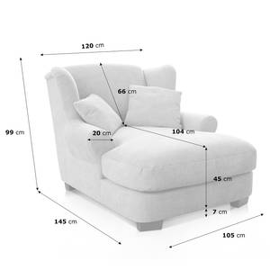 XXL-fauteuil Cebu geweven stof - Geweven stof Palila: Espresso