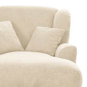 XXL-fauteuil Liwan geweven stof - Geweven stof Palila: Crèmekleurig