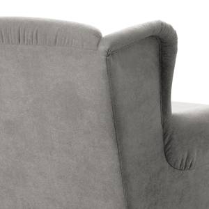 XXL-fauteuil Cebu geweven stof - Geweven stof Palila: Granietkleurig