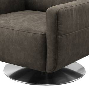 Fauteuil Montaner microvezel - Microvezel Priya: Antracitekleurig