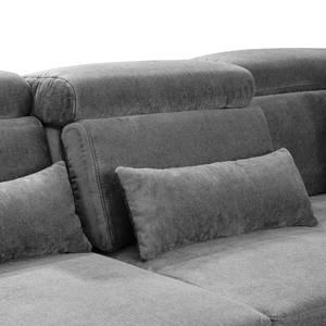 Ecksofa Tamaris I Cord - Cordstoff Inbal: Grau - Longchair davorstehend rechts - Mit Schlaffunktion