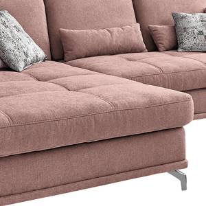 Ecksofa Odenas Webstoff - Webstoff Palila: Mauve - Longchair davorstehend links - Ohne Schlaffunktion