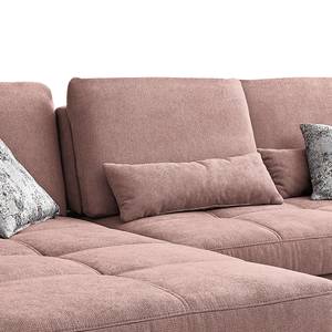 Ecksofa Odenas Webstoff - Webstoff Palila: Mauve - Longchair davorstehend links - Ohne Schlaffunktion