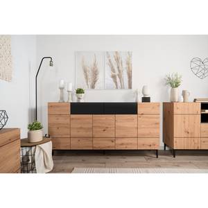 Dressoir Bedee I Artisan eikenhouten look/zwart