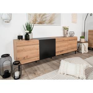 Dressoir Bedee II Artisan eikenhouten look/zwart