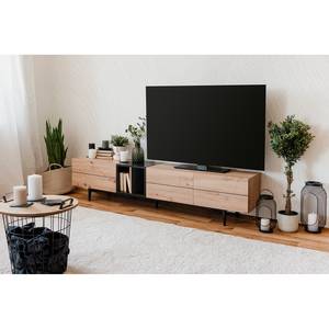 Tv-meubel Bedee Artisan eikenhouten look/zwart