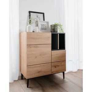 Kast Bedee I Artisan eikenhouten look/zwart