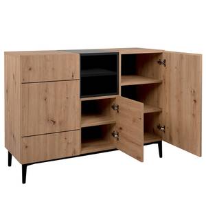 Kast Bedee II Artisan eikenhouten look/zwart