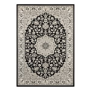 Laagpolig vloerkleed Orient Keshan textielmix - Zwart/grijs