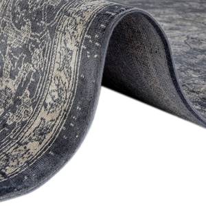 Laagpolig vloerkleed Orient Täbris textielmix - Donkergrijs/zilver