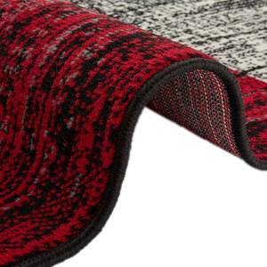 Laagpolig vloerkleed Guisseny polypropeen - Zwart/rood - 80 x 150 cm