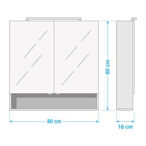 Armoire de toilette Luna Avec éclairage - Anthracite