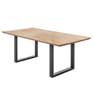 Table Lancon Chêne massif / Fer - Chêne / Noir mat