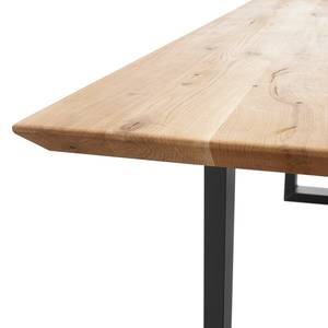 Eettafel Lancon massief eikenhout/ijzer - eikenhout/zwart