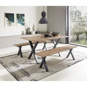 Eettafel Lasalle Donkere eikenhouten look - Breedte: 160 cm