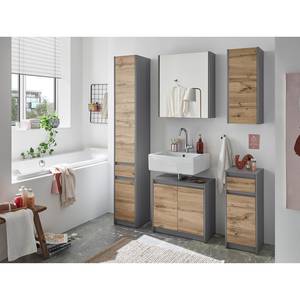 Armoire haute Romslo Imitation chêne sauvage / Gris