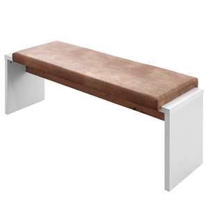 Banc Cordelle Marron foncé / Blanc mat