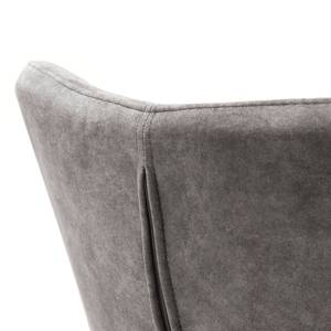 Sedia con braccioli Mettray Tessuto liscio / Faggio massello - Color grigio chiaro