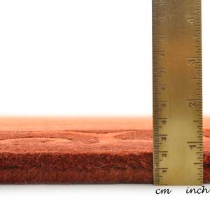 Wollen vloerkleed Ambadi 100% scheerwol - Terracotta - 60 x 90 cm