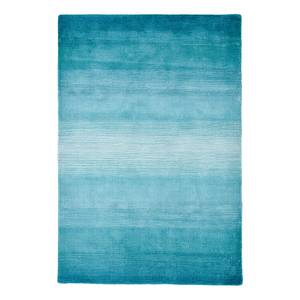 Wollen vloerkleed Wool Star scheerwol/polyester - Turquoise - 140 x 200 cm