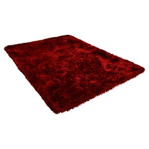 Hoogpolig vloerkleed Flokato textielmix - Rood - 70 x 140 cm