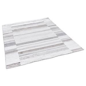 Kurzflorteppich Venice Viskose / Baumwolle - Grau / Beige - 70 x 140 cm