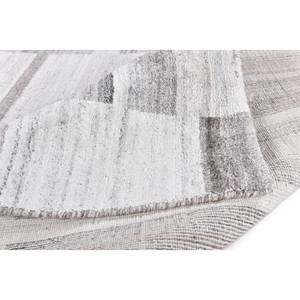 Kurzflorteppich Venice Viskose / Baumwolle - Grau / Beige - 70 x 140 cm