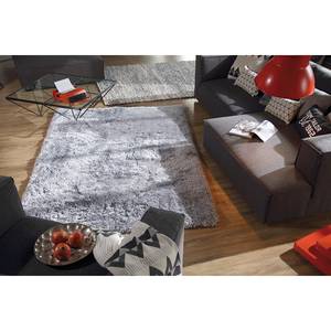 Hoogpolig vloerkleed Flokato textielmix - Grijs - 160 x 230 cm
