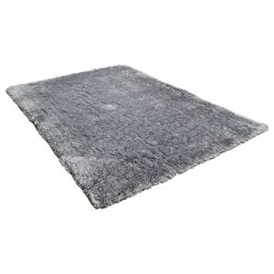 Hoogpolig vloerkleed Flokato textielmix - Grijs - 160 x 230 cm