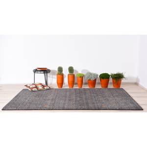 Tapis Nebraska Laine vierge / Coton - Anthracite - 120 x 180 cm