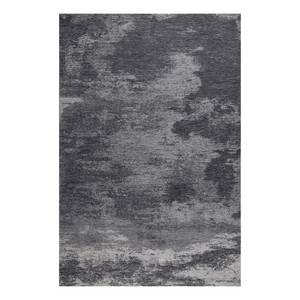 Laagpolig vloerkleed Kapstadt Cloud textielmix/latex - Antraciet - 80 x 150 cm