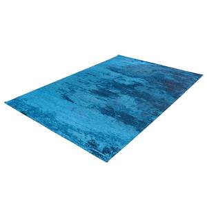 Laagpolig vloerkleed Kapstadt Cloud textielmix/latex - Turquoise - 80 x 150 cm