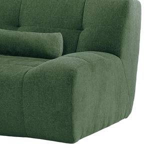 Canapé d’angle Valleres Tissu - Tissu Nila: Vert - Méridienne courte à gauche (vue de face) - Sans repose-pieds