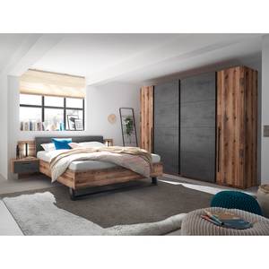 Struttura letto con comodini Gondeville Marrone - Materiale a base lignea - 289 x 96 x 215 cm