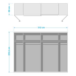 Armoire double Gondeville Marron - Bois manufacturé - 312 x 226 x 60 cm