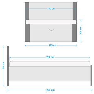 Struttura letto Avrille Effetto old style scuro