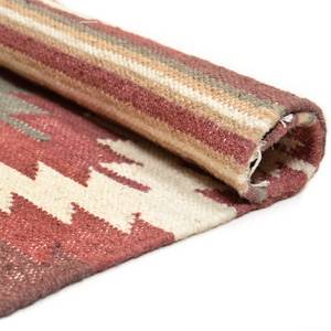 Wollen vloerkleed Vintage Kelim wol/katoen - rood