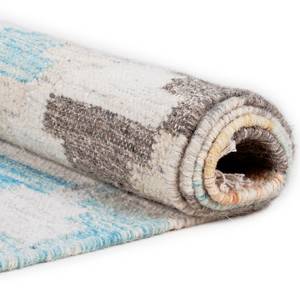 Tapis Vintage Check Laine / Coton - Turquoise / Multicolore