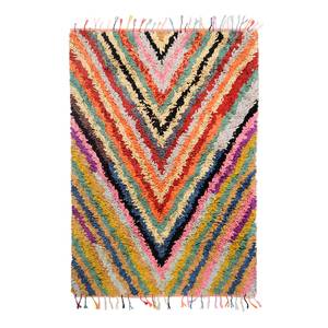 Wollteppich Vintage Vivid Stripes Wolle / Baumwolle - Multicolor - 140 x 200 cm