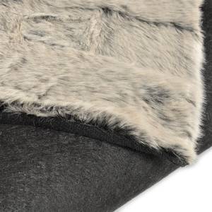 Vloerkleed Furry I kunstvezels - Lichtbruin - 60 x 135 cm