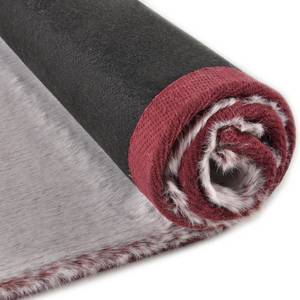 Tapis en fourrure synthétique Furry I Fibres synthétiques - Rose - 40 x 60 cm