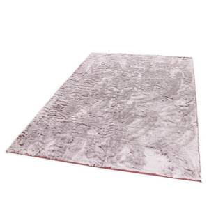 Tapis en fourrure synthétique Furry I Fibres synthétiques - Rose - 40 x 60 cm